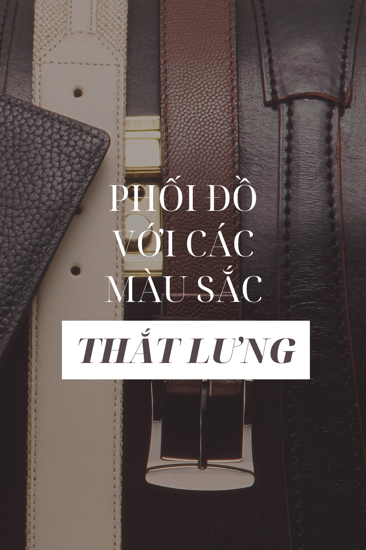 Cách phối trang phục với các màu sắc thắt lưng