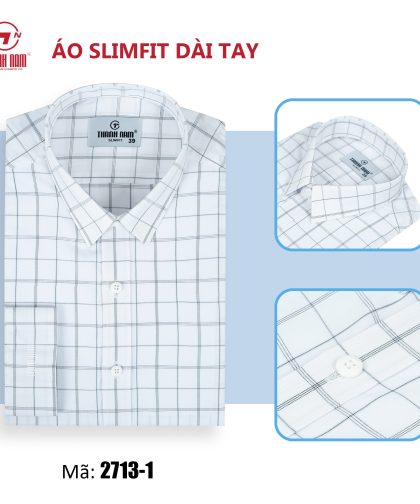 Sơ mi dài tay slimfit dáng ôm 2713-1