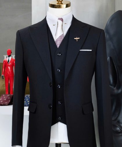 Bộ Vest Nam Màu Xanh Đen